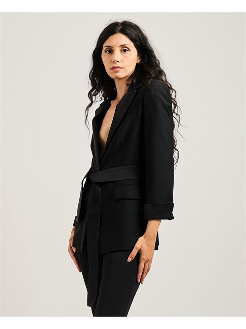 Blazer donna Silvian Heach monopetto con cintura SILVIAN HEACH | GPA25307GCBLACK